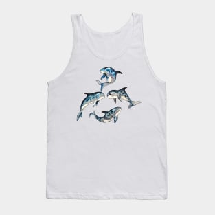 killer whale in Space Tank Top